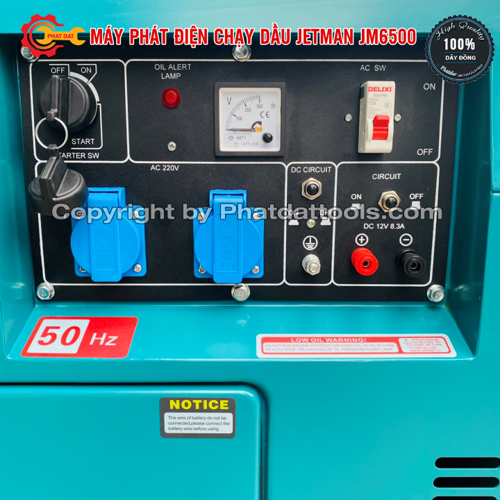 MÁY PHÁT ĐIỆN CHẠY DẦU JETMAN JM6500