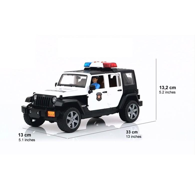 Xe Cảnh Sát Jeep Wranger Rubicon Bruder BRU02526