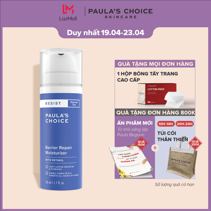 Kem dưỡng ẩm, chống lão hóa Paula’s Choice Resist Barrier Repair Moisturizer Skin Remodeling