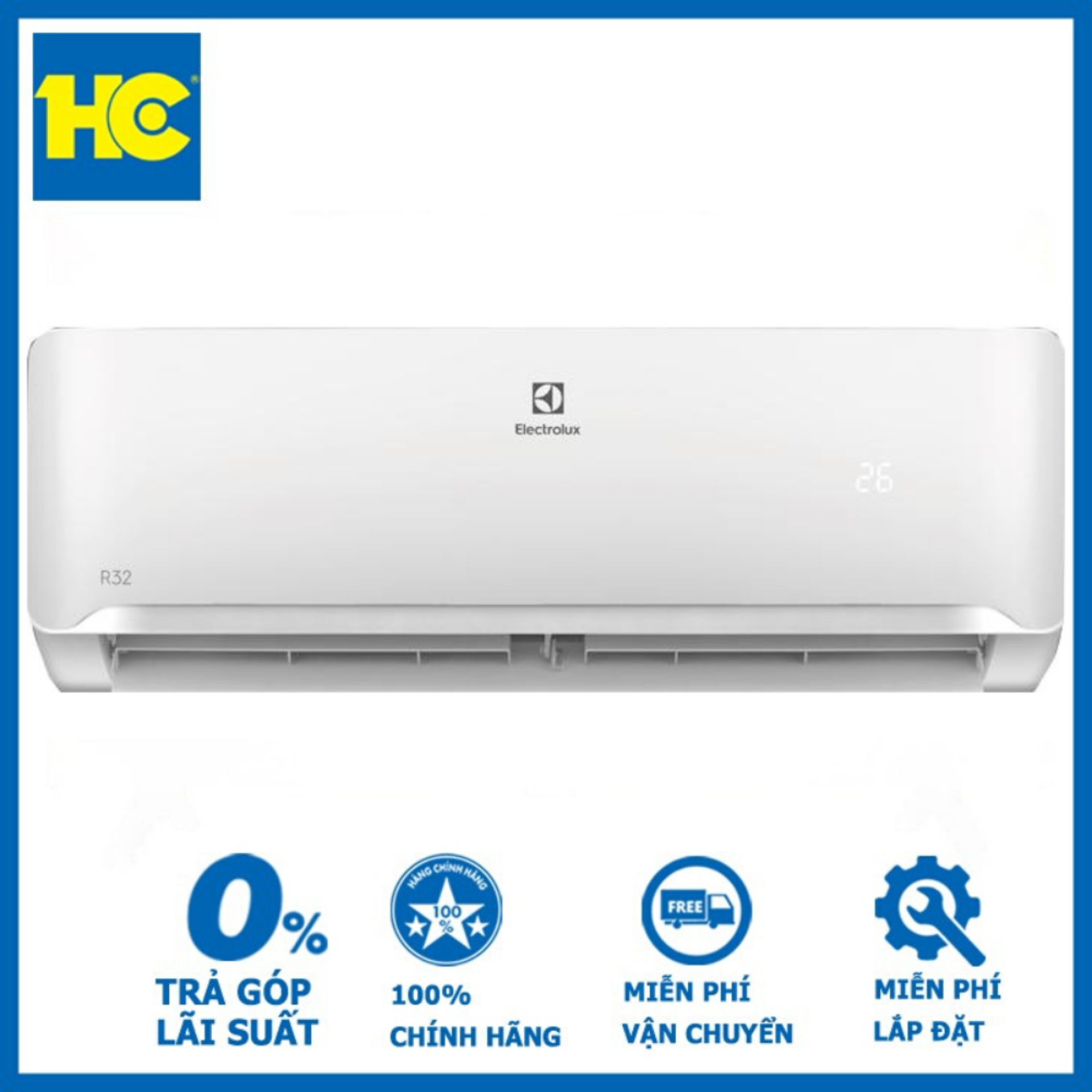 Điều hòa Electrolux 12000 BTU 1 chiều Inverter ESV12CRO-A1 gas R-32