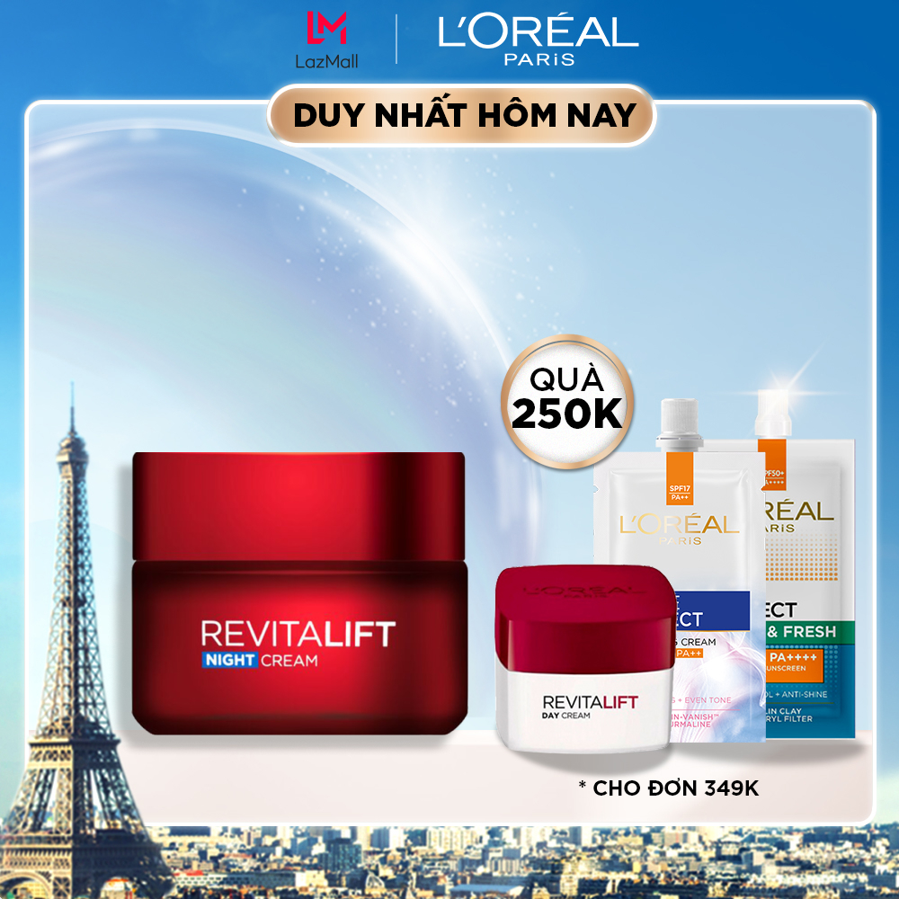 Kem Dưỡng Săn Chắc Da và Giảm Nếp Nhăn Ban Đêm Loreal Revitalift 50ml