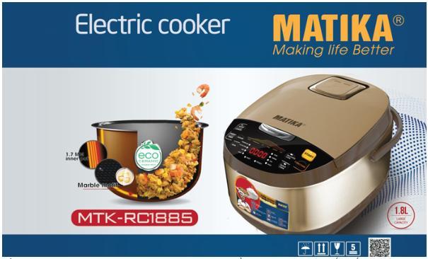 Nồi cơm điện Matika MTK-RC1885 1.8L