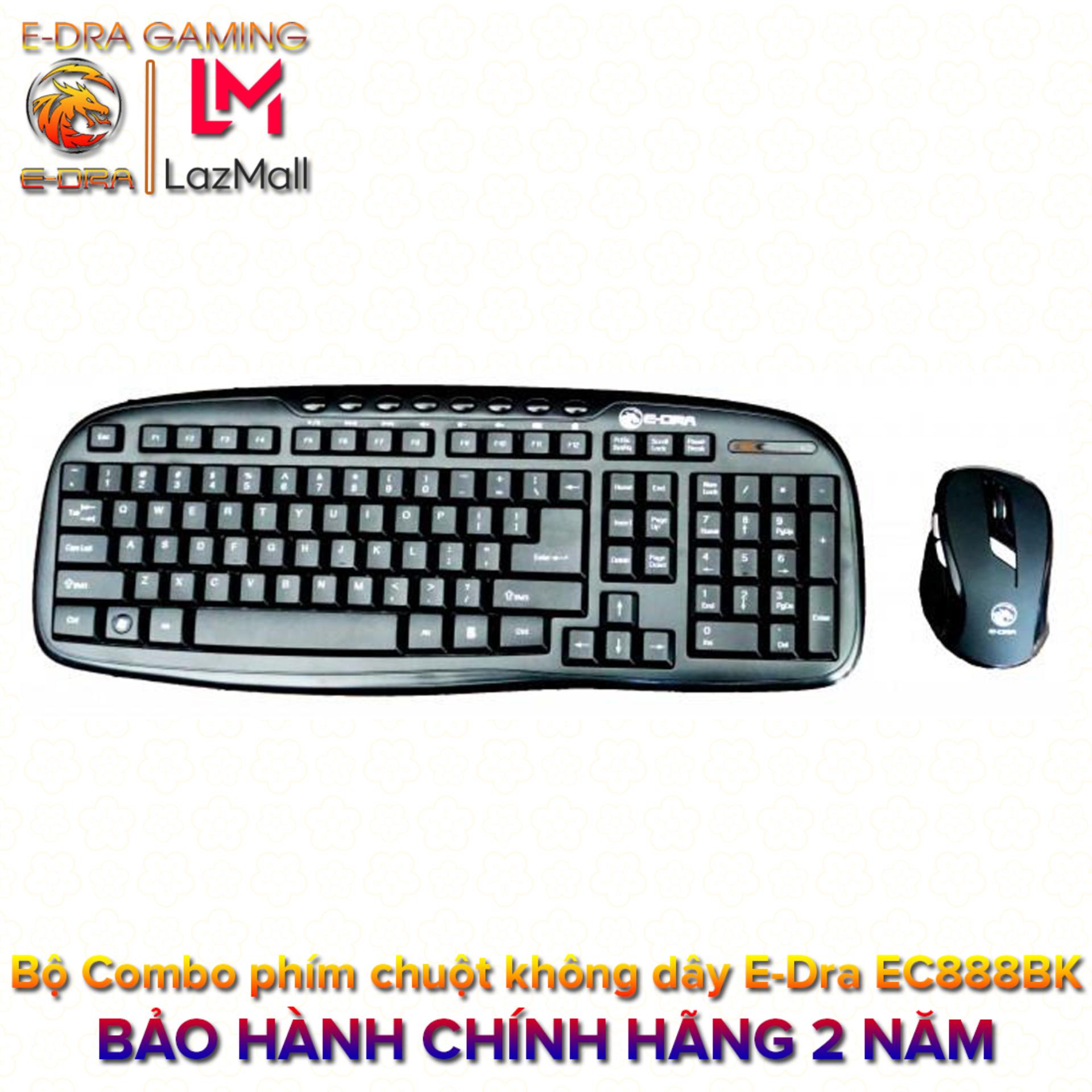 Combo Bàn Phím Chuột Không Dây Eblue EC888BK
