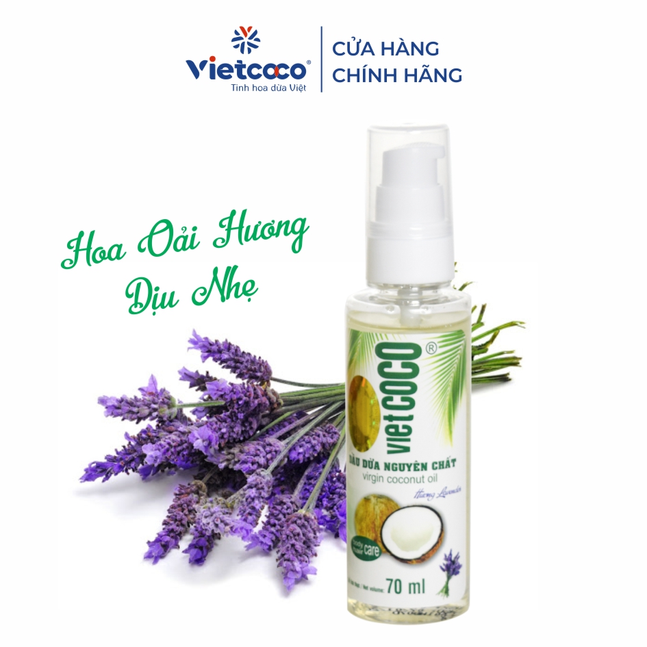Dầu dừa nguyên chất hương Lavender VIETCOCO 70ml