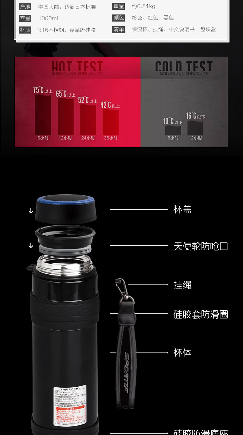 Bình giữ nhiệt Peacock AMX-RS80 800ml