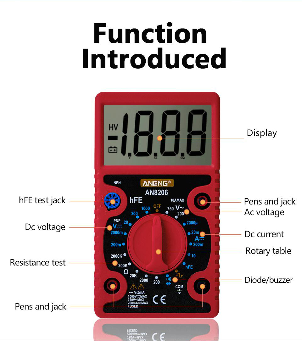 ĐỒNG HỒ VẠN NĂNG ANENG AN8206