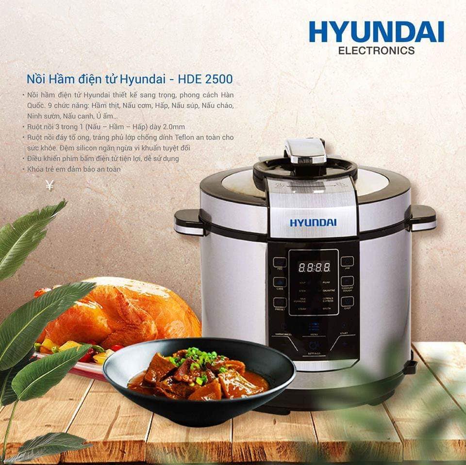 Nồi Hầm Điện Tử Hyundai HDE-2500S 6L
