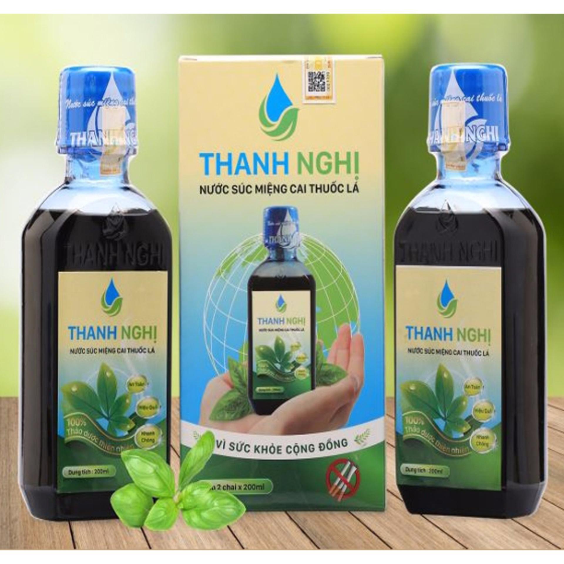 Nước súc miệng Thanh Nghị cai thuốc lá combo 2 chai