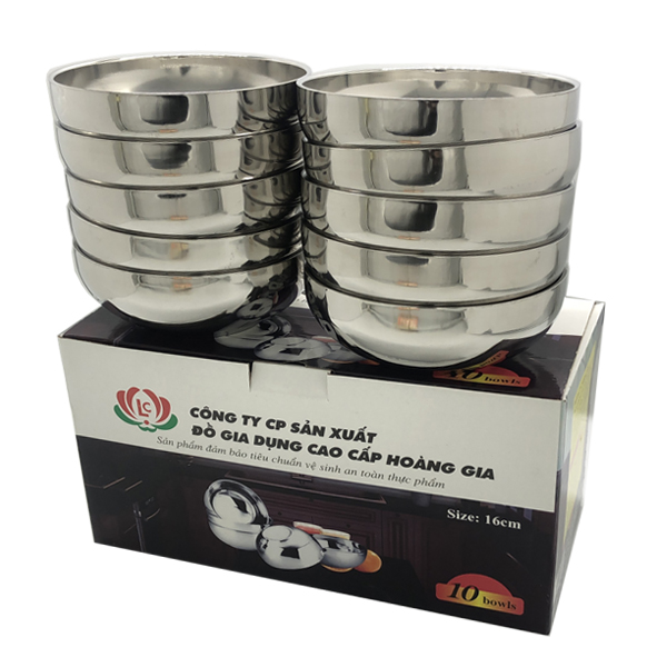 Bát inox Hoàng Gia 16cm