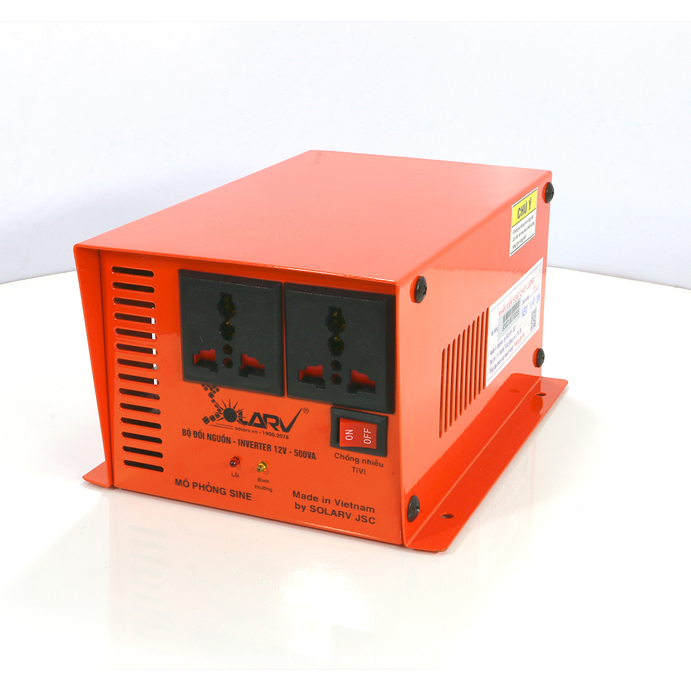 Bộ đổi nguồn sine chuẩn SolarV 12V-500VA