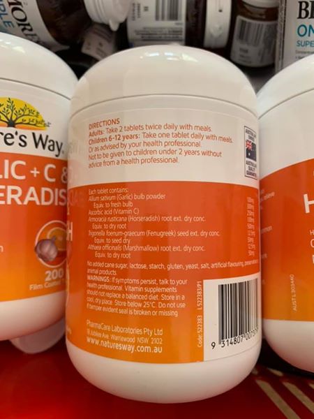 Vitamin C Nature's Way 500mg 300 viên
