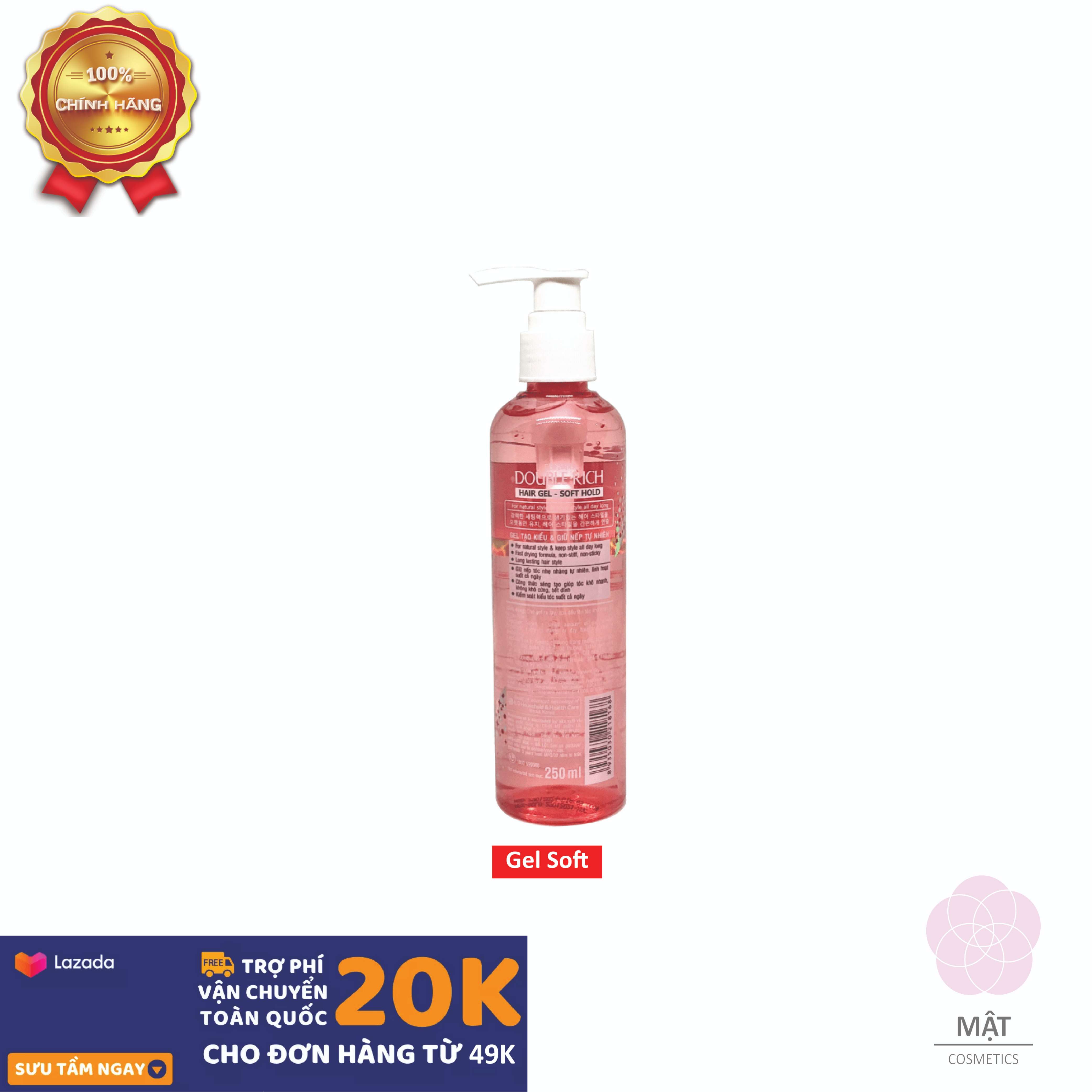 Gel Dưỡng Tóc Giữ Nếp Tóc Thẳng Double Rich Soft Hold 250ML