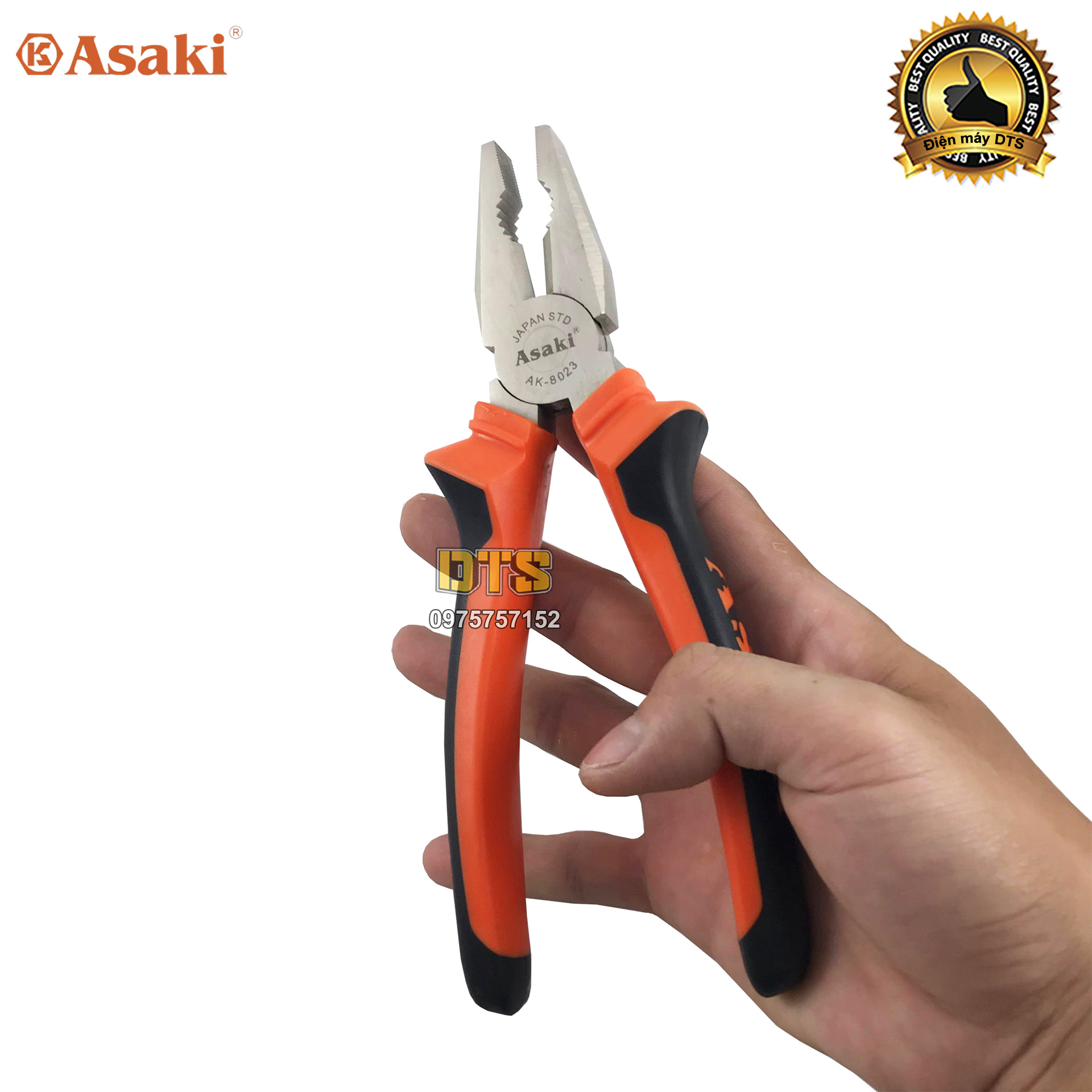 Kìm điện cách điện Asaki AK-8023 8inch