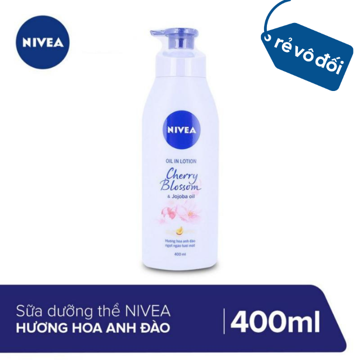 Sữa Dưỡng Thể Hương Hoa Anh Đào Nivea Cherry Blossom & Jojoba Oil 400ml