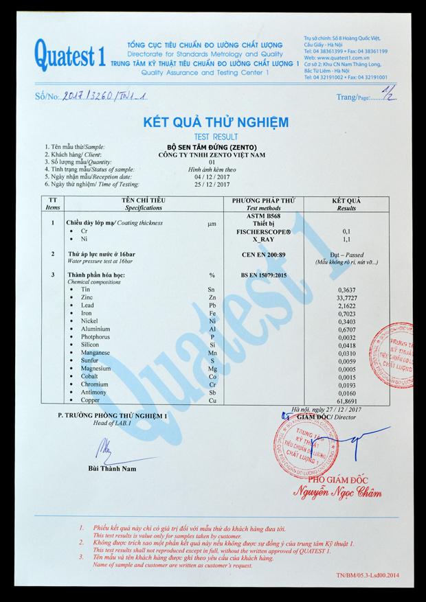 Bộ sen cây nhiệt độ Zento ZT-LS8904