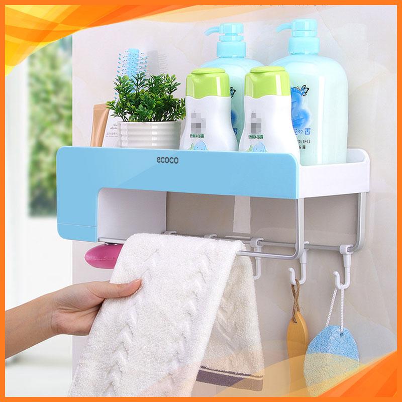 KỆ ĐỰNG ĐỒ NHÀ TẮM KẾT HỢP TREO KHĂN ECOCO 9232