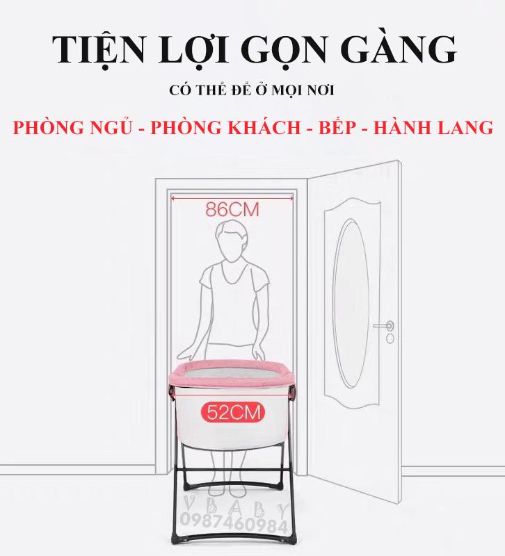 Giường nôi xếp gọn cho bé Seebaby P2