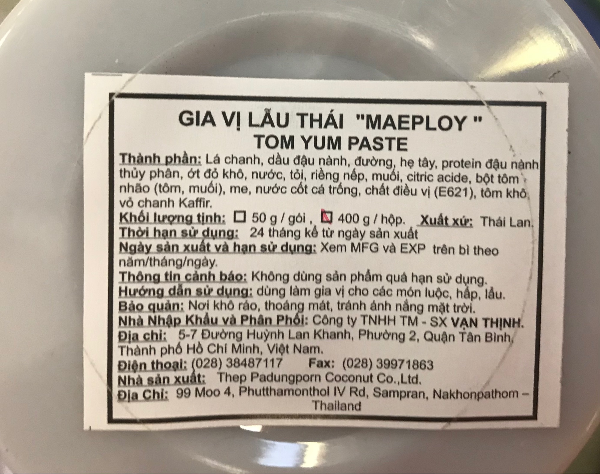 Gia Vị Lẩu Thái Mae Ploy 400g