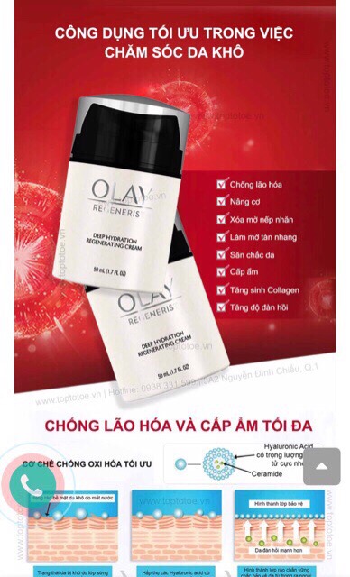 Kem Dưỡng Ẩm Olay Deep Hydration Regenerist Cream 50ml