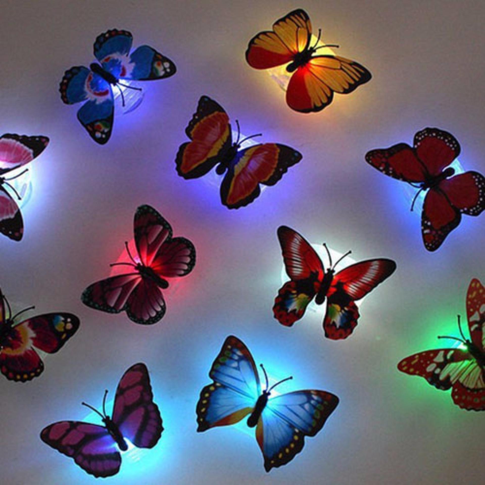 Combo 3 đèn led bướm dán tường xinh xắn