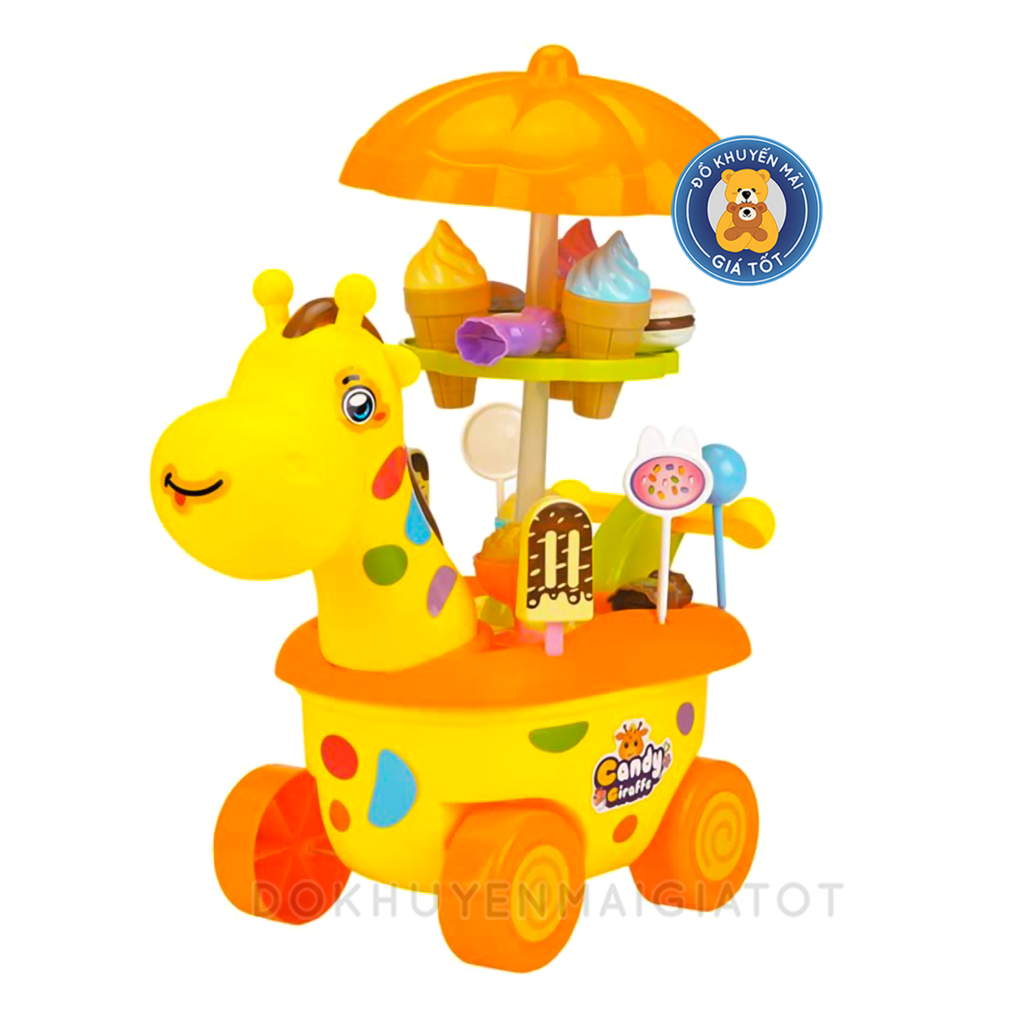 Đồ chơi xe đẩy bán kem cỡ lớn có nhạc CTS. 668-55