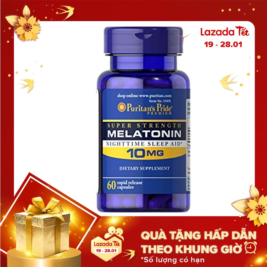 Thực Phẩm Chức Năng Giúp Ngủ Ngon Puritan's Pride Extra Strength Melatonin 5MG