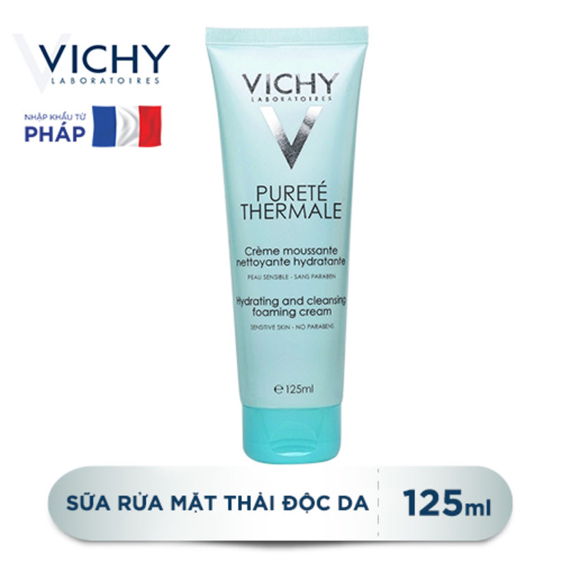 Sữa rửa mặt chống ô nhiễm Vichy Purete Thermale Hydrating And Cleansing Foaming Cream 125ml