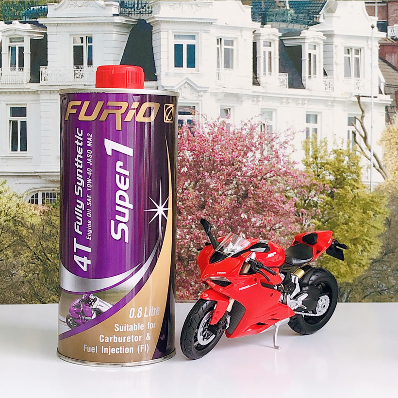 Nhớt xe máy tổng hợp toàn phần 100% Thái Lan nhập khẩu - BCP SUPER 1 Fully Synthetic - 10W40 SN - 0.8 Lít