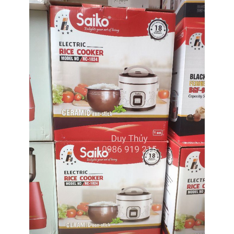 Nồi cơm điện Saiko RC-1824 1.8L