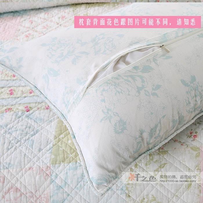 Nông Thôn Quilt Vỏ Gối Con Gái Sinh Viên Vỏ Gối 100% Cotton 100% Cotton Đơn Gối Không Có Lõi Một Chỉ Có Sợi Màu