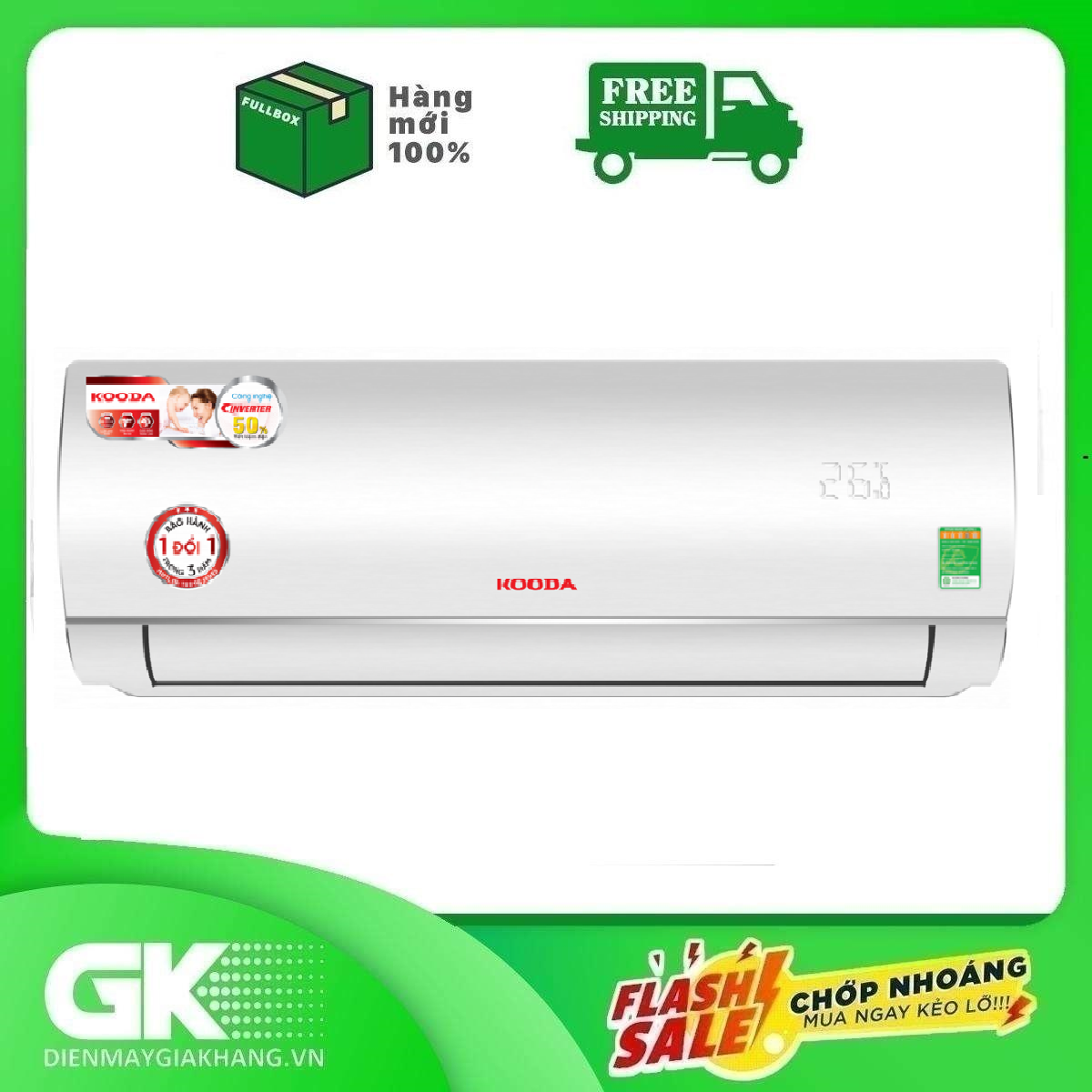 Máy lạnh/Điều hòa Kooda K09N55 1 HP 9000 BTU