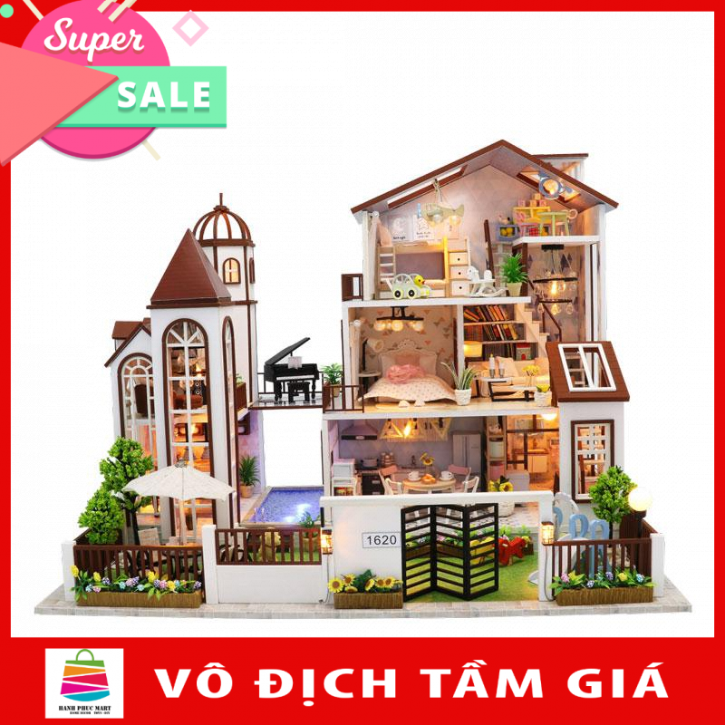 Mô hình Nhà búp bê Mô hình lắp ghép Yêu em mãi L901