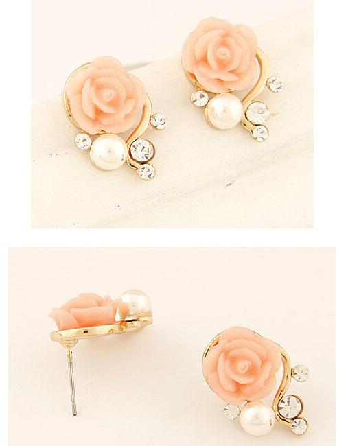 BÔNG TAI HOA HỒNG - B0821