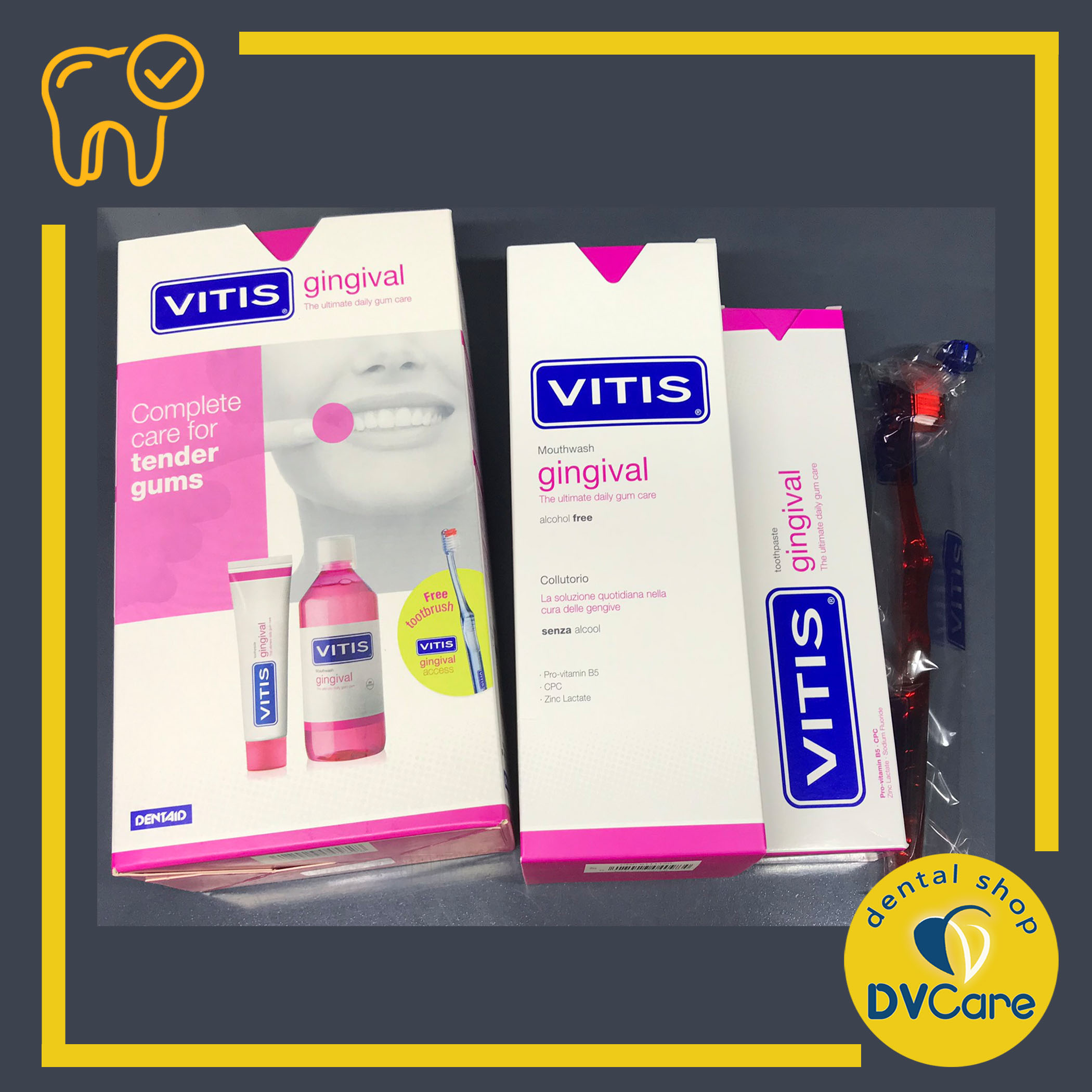 Bộ Vitis Gingival Mixed Pack chăm sóc răng miệng dành cho nướu nhạy cảm