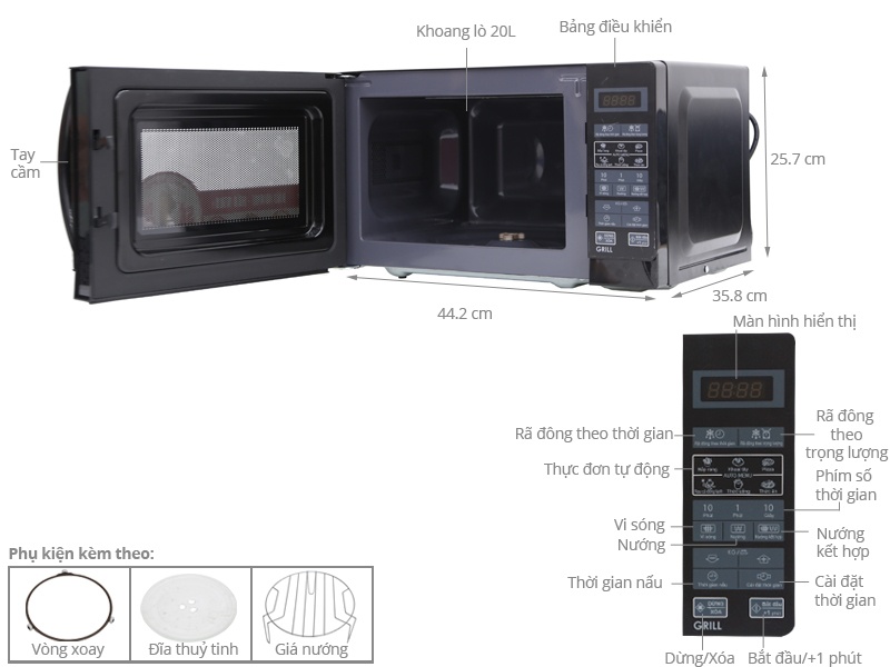 LÒ VI SÓNG SHARP R-G273VN-S 20L