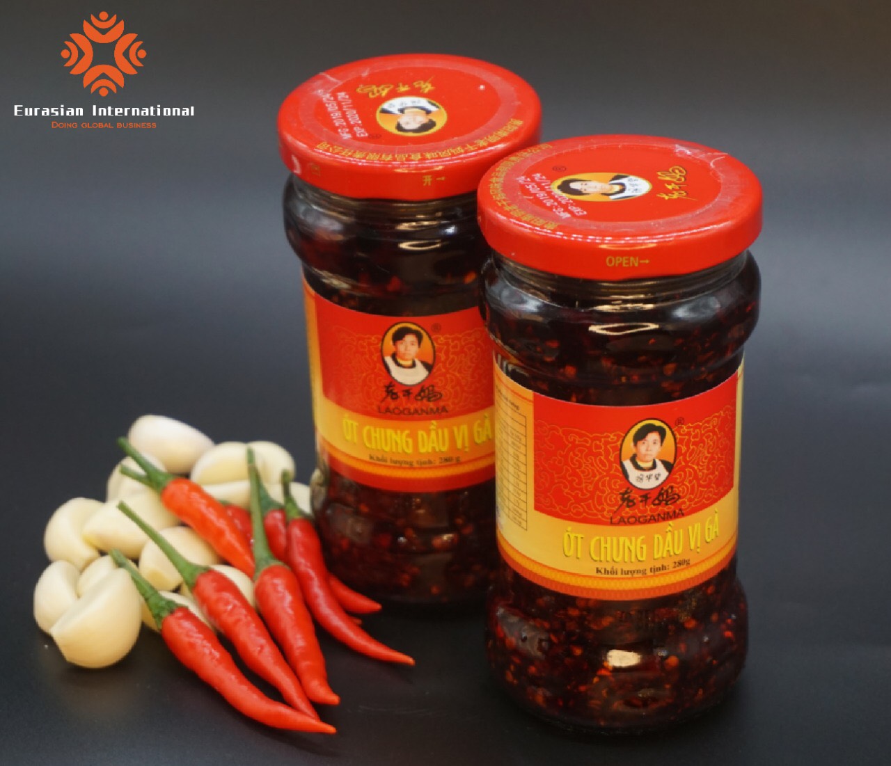 Ớt chưng dầu Laoganma thịt gà 280g