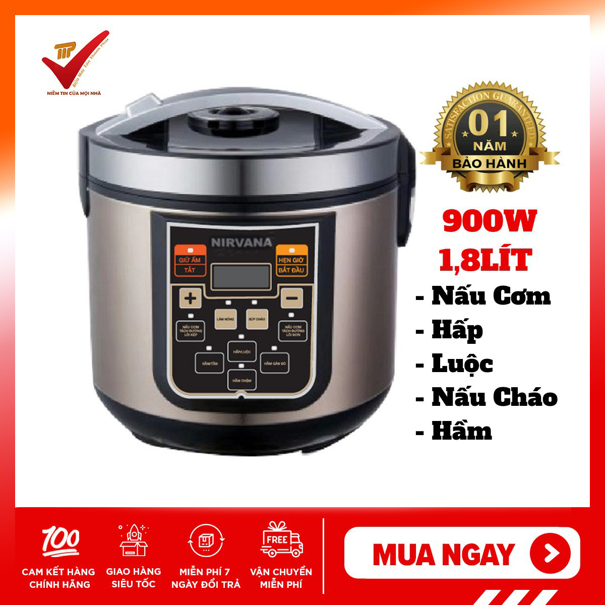 Nồi Cơm Điện Tách Đường NIRVANA MD-001
