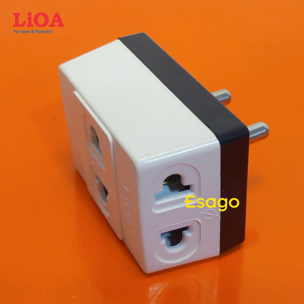 Ổ căm nối chia 3 ngả chân cắm tròn LiOA ON3NC5