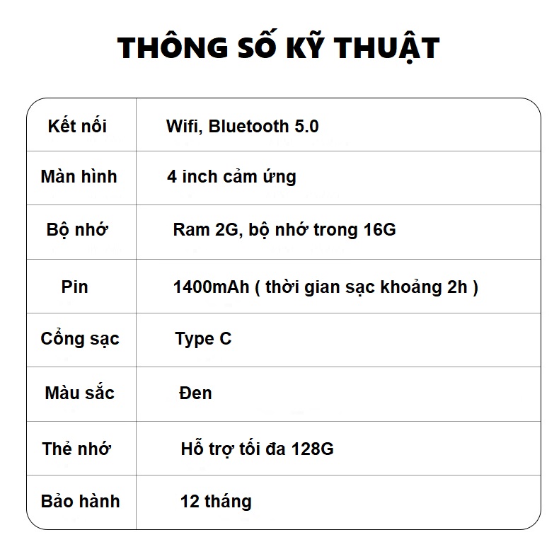 Máy Nghe Nhạc Ruizu H8