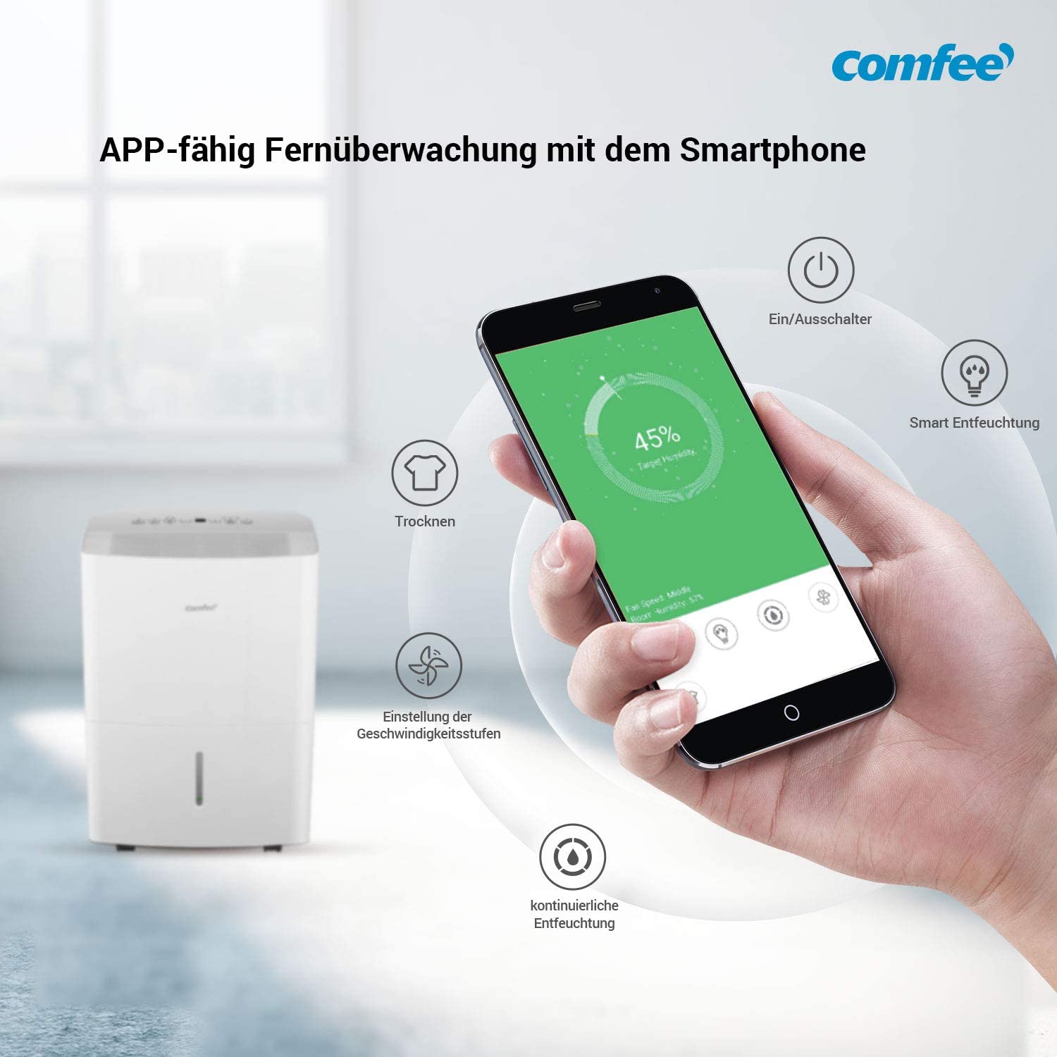 MÁY HÚT ẨM COMFEE MDDF-16DEN7-WF