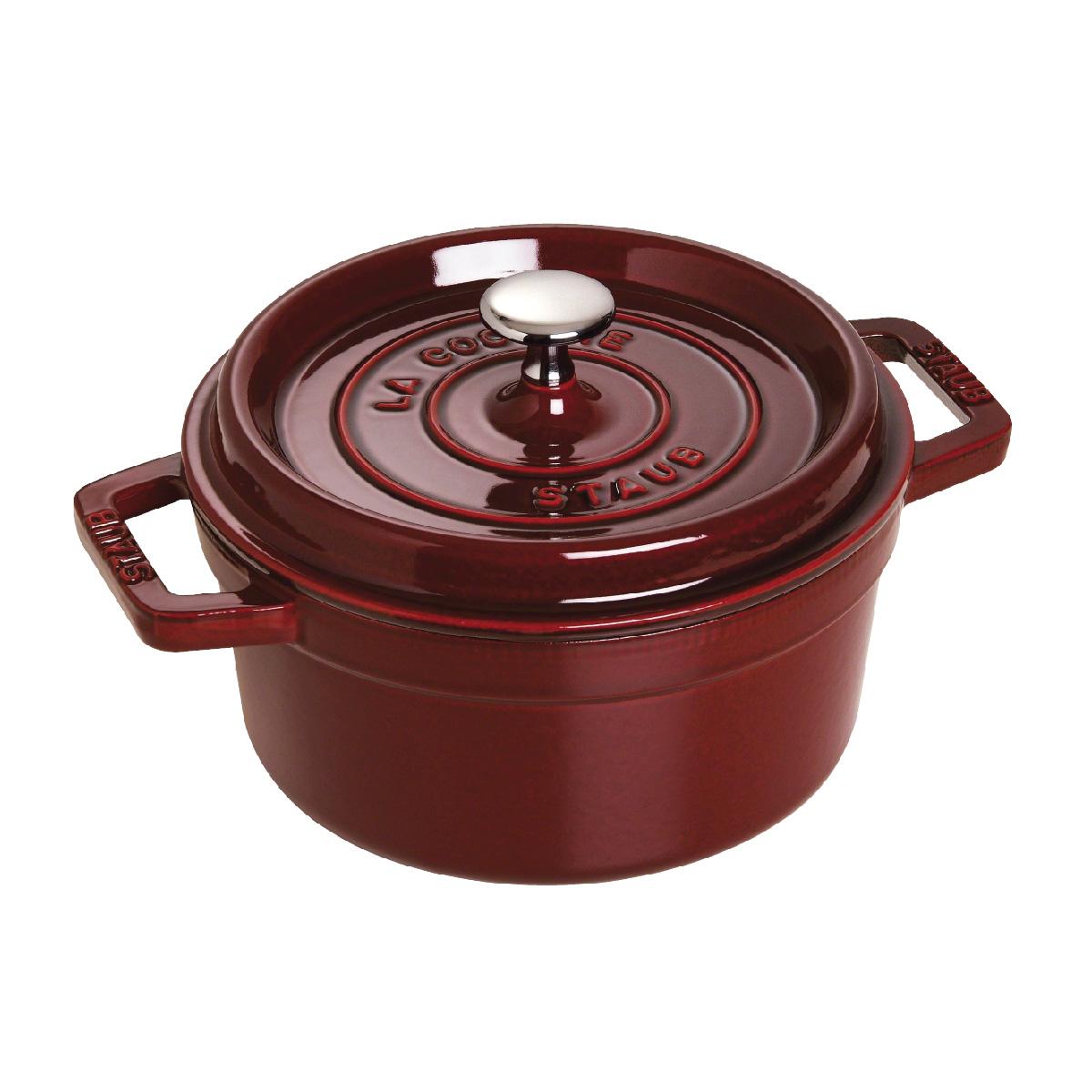 Nồi gang tròn Staub đỏ lựu 20cm