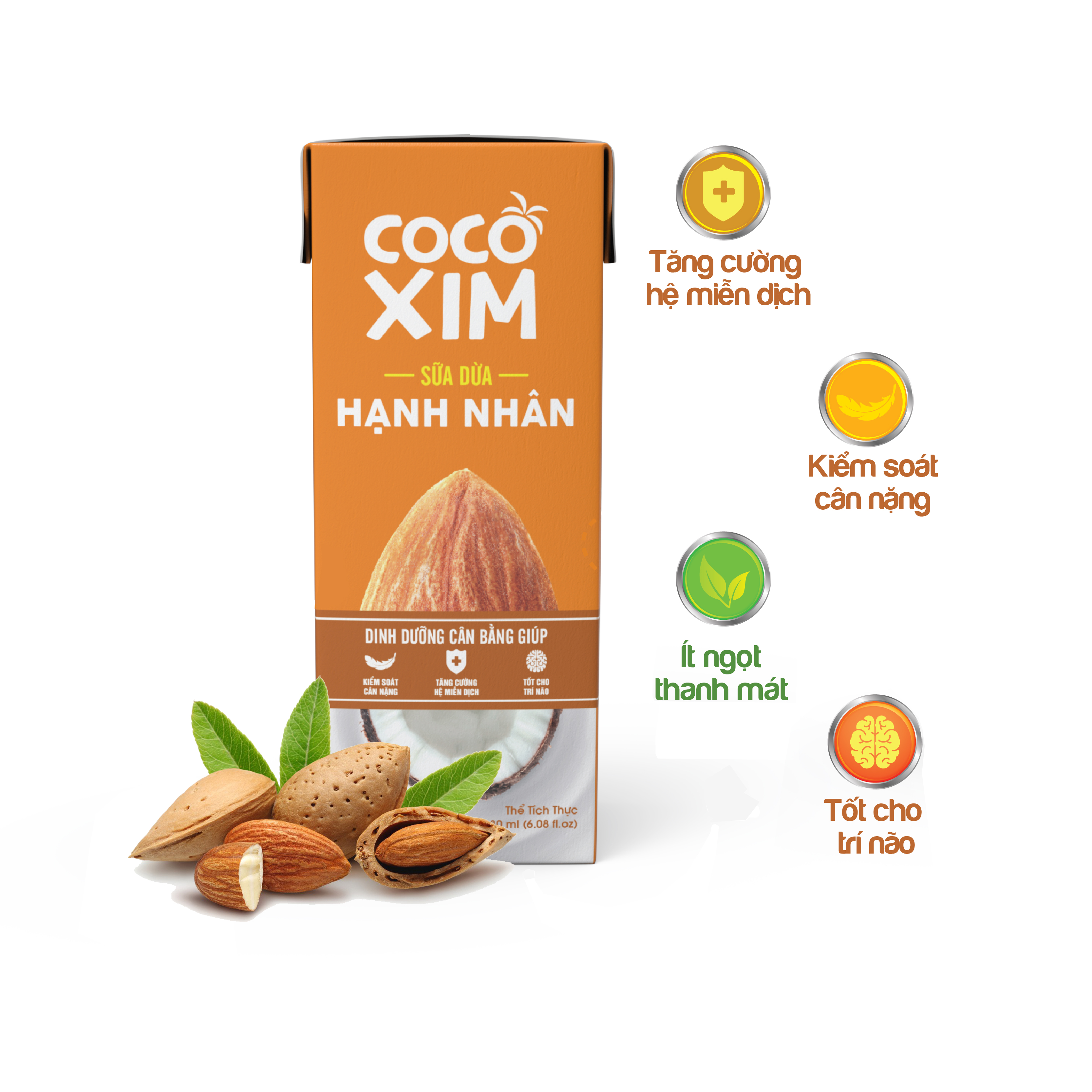 Sữa dừa COCOXIM hạnh nhân 180ml