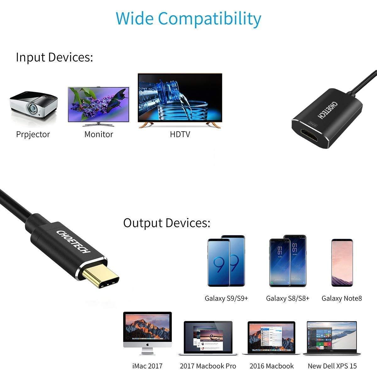 ADAPTER USB 3.1 TYPE-C RA CỔNG HDMI CHOETECH HUB-H06
