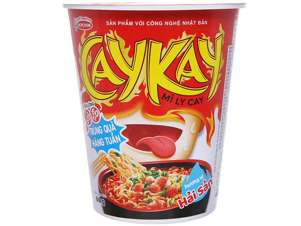 Mì Caykay Hải Sản 66g thùng 24 ly
