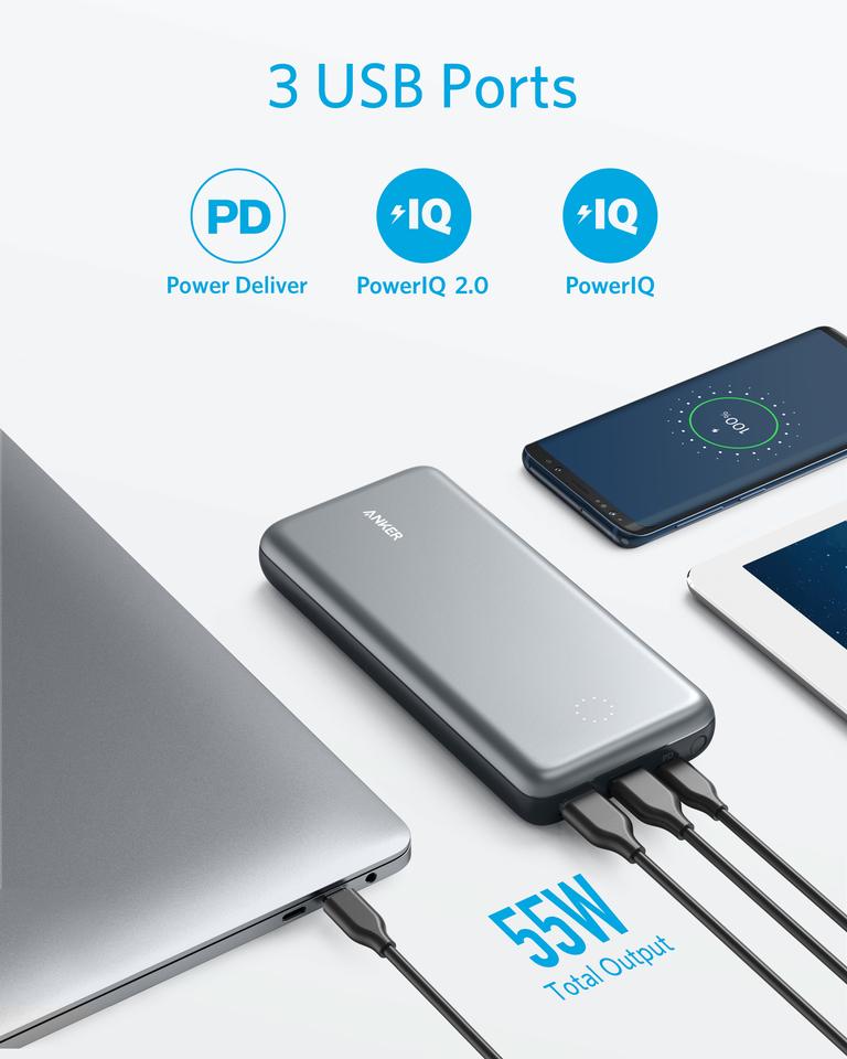 Pin dự phòng Anker PowerCore+ Power Delivery A1362 19000mAh