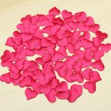 100pcs Padded Satin Heart Wedding Table Scatters Applique Craft Scrapbooking Decor rose 35mm