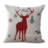 5PCS Chair Cushion Pillowcase Christmas Cotton Linen Pillow Cover Office Decorative - intl