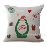 5PCS Chair Cushion Pillowcase Christmas Cotton Linen Pillow Cover Office Decorative - intl