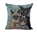 5PCS Cushion Cover Cartoon Cats Pattern Cotton Linen Throw Pillowcase Shop Decor - intl