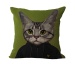 5PCS Cushion Cover Cartoon Cats Pattern Cotton Linen Throw Pillowcase Shop Decor - intl